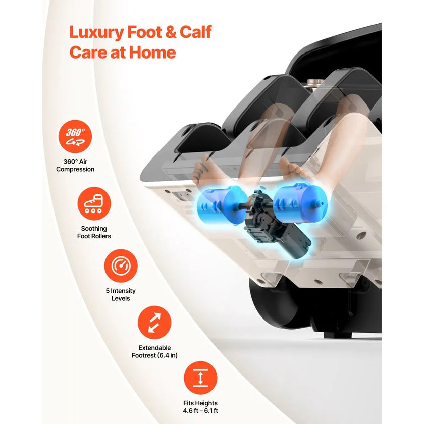 VEVOR Massage Chair Full Body Zero Gravity Recliner with SL-Track & 36 Airbags