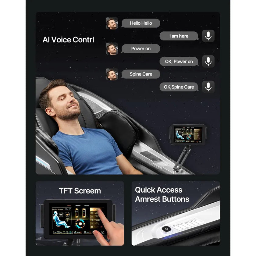 VEVOR Massage Chair Full Body 3D/4D Massage Recliner w/ SL-Track & Yoga Stretch