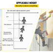VEVOR Vertical Lifeline Assembly, 150 ft Fall Protection Rope, Polyester Roofing Rope, CE Compliant Fall Arrest Protection Equipment with Alloy Steel Rope Grab, Two Snap Hooks, Shock Absorber