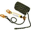 VEVOR Vertical Lifeline Assembly, 150 ft Fall Protection Rope, Polyester Roofing Rope, CE Compliant Fall Arrest Protection Equipment with Alloy Steel Rope Grab, Two Snap Hooks, Shock Absorber