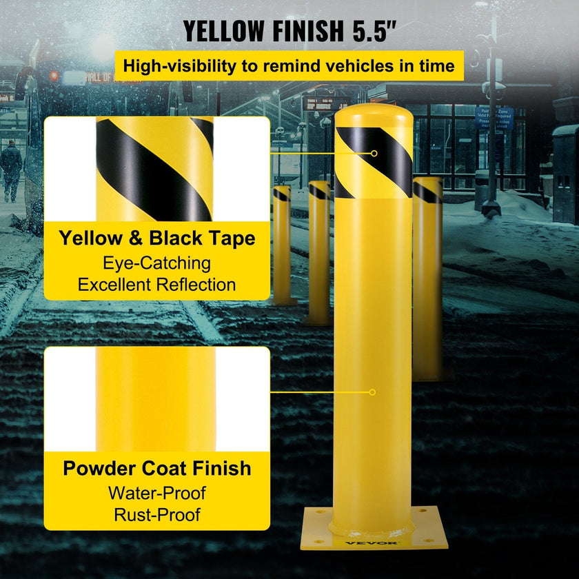 VEVOR Safety Bollard 42-4.5 Safety Barrier Bollard 4-1/2