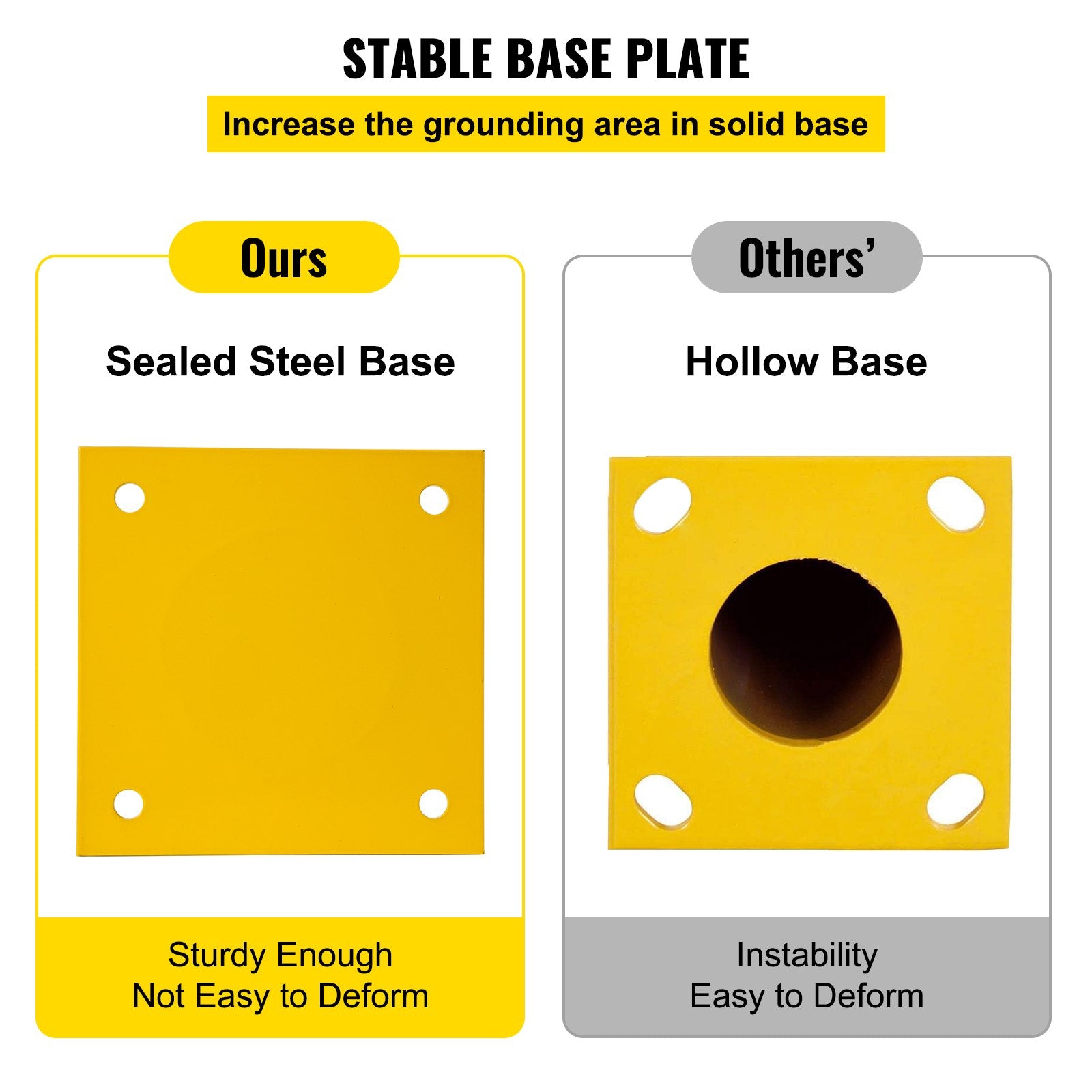 VEVOR Safety Bollard 42-4.5 Safety Barrier Bollard 4-1/2