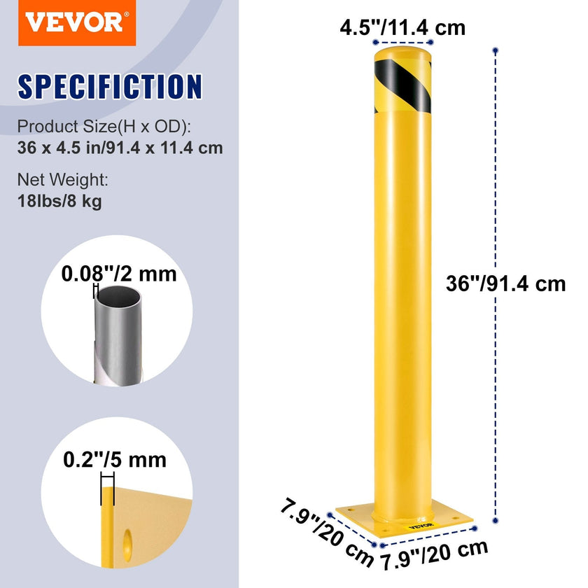 Safety Bollard Steel Bollard Post 36