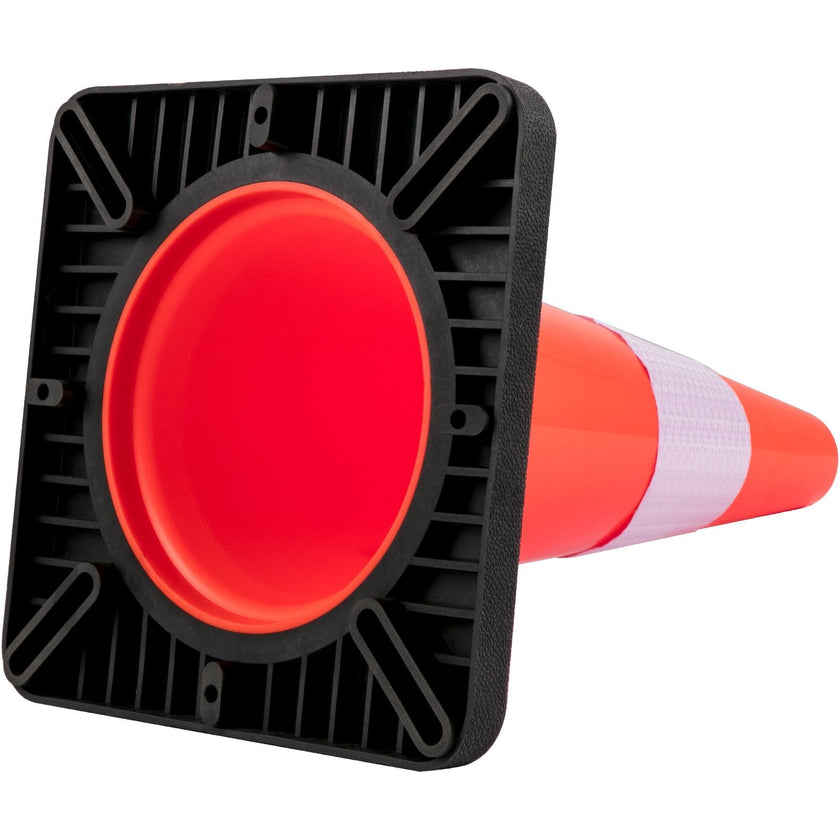 VEVOR Safety Cones, 18 in/45 cm Height, 5 PCS PVC Orange Traffic Cone with Reflective Collar and Black Weighted Base, Used for Traffic Control, Driveway Road Parking and School Improvement