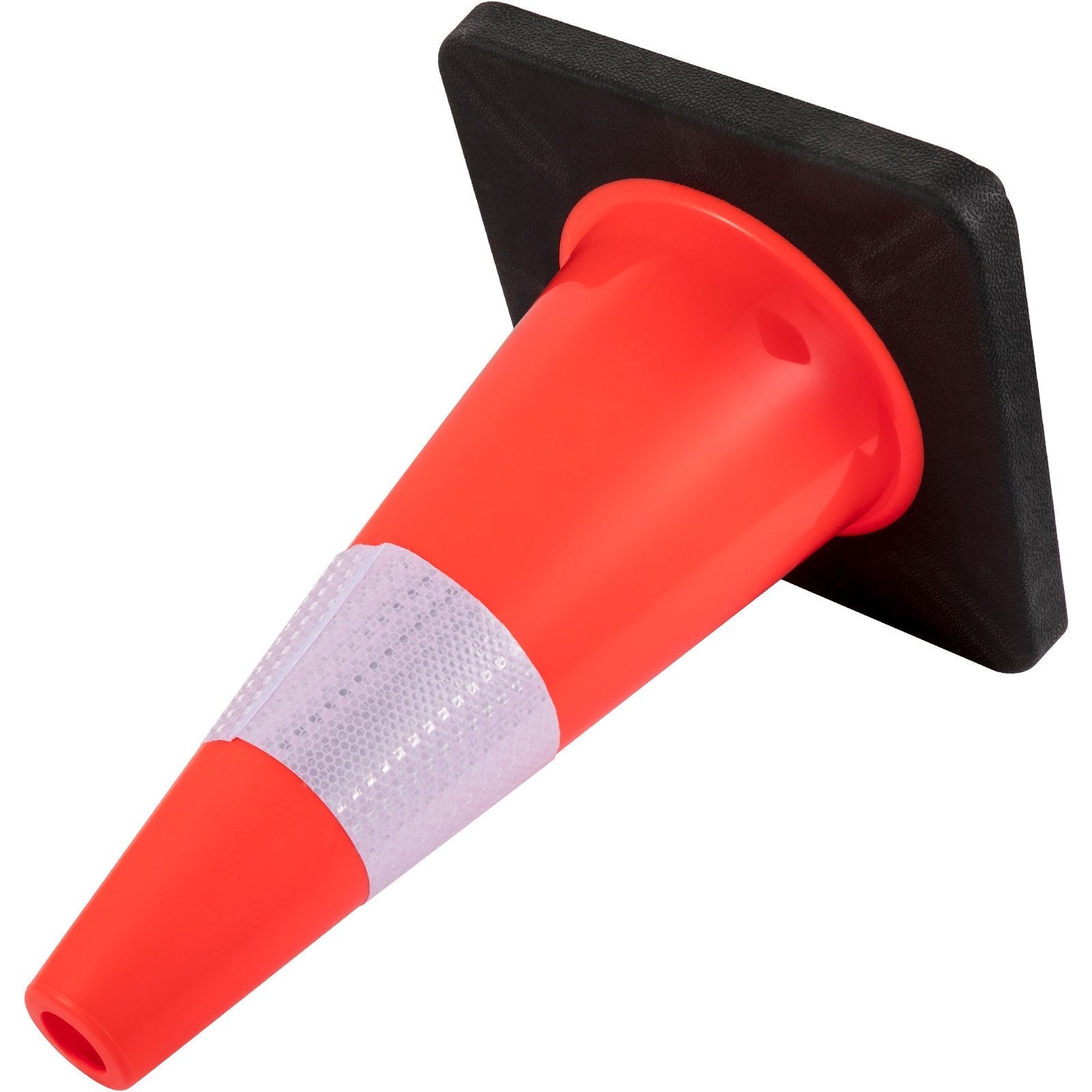 VEVOR Safety Cones, 18 in/45 cm Height, 5 PCS PVC Orange Traffic Cone with Reflective Collar and Black Weighted Base, Used for Traffic Control, Driveway Road Parking and School Improvement