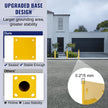 VEVOR Safety Bollard, 36 Inch Height Bollard Post, 4.5 Inch Diameter Steel Pipe Safety Bollard Post, Yellow Steel Bollard, Steel Safety Bollard with 8 Anchor Bolts, Perfect for Traffic-Sensitive Area