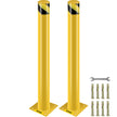 VEVOR Safety Bollard Steel Bollard Post Yellow Pipe Steel Barrier 42