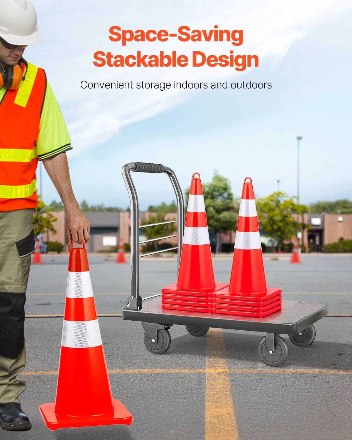 VEVOR Safety Cones Traffic Cones 10 x 28