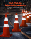 VEVOR Safety Cones, 12 x 28