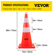 VEVOR Safety Cones Traffic Cones 6 x 28