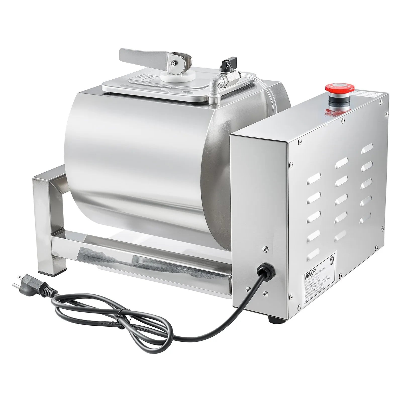VEVOR Vacuum Meat Tumbler Marinator Machine 10L for Chicken Fish Stainless Steel