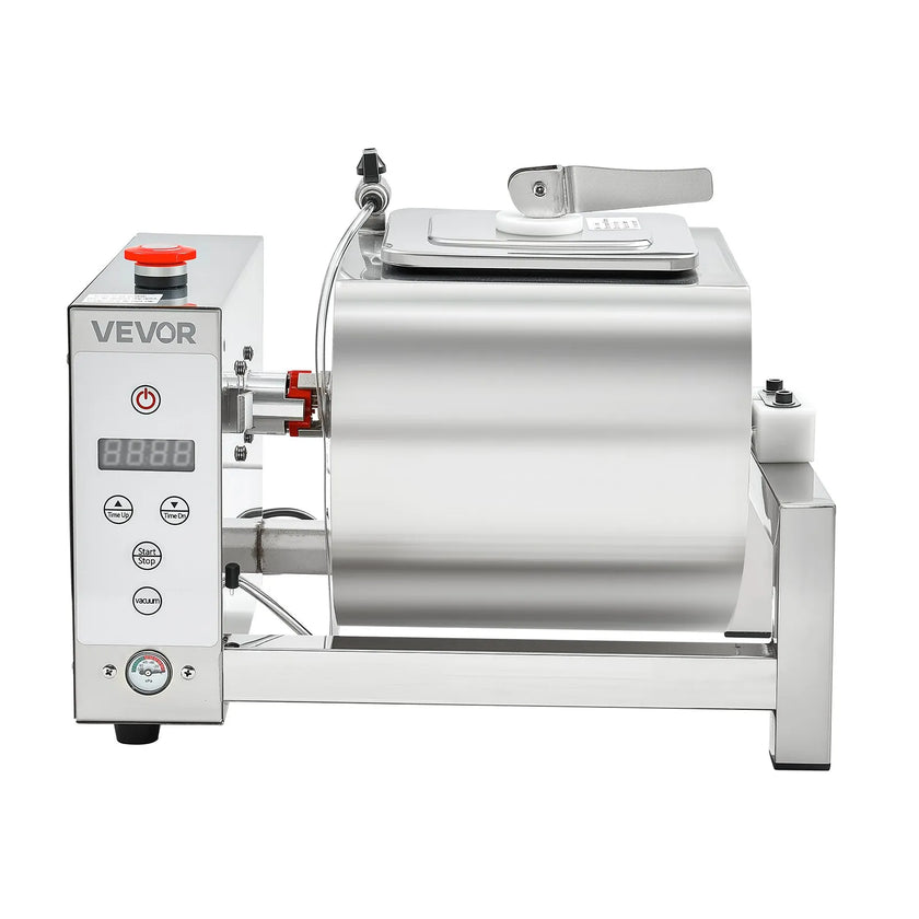 VEVOR Vacuum Meat Tumbler Marinator Machine 10L for Chicken Fish Stainless Steel