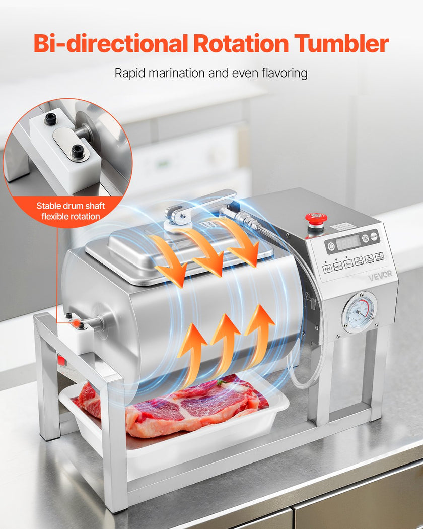 VEVOR Vacuum Meat Tumbler Marinator Machine 20L for Chicken Steak Commercial