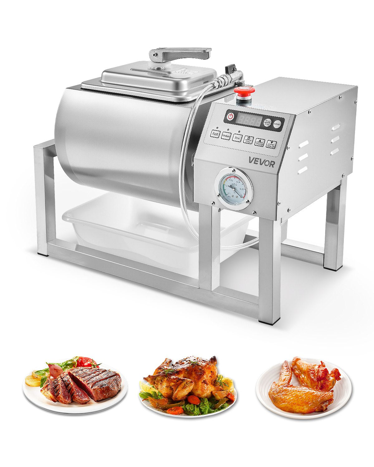 VEVOR Vacuum Meat Tumbler Marinator Machine 20L for Chicken Steak Commercial