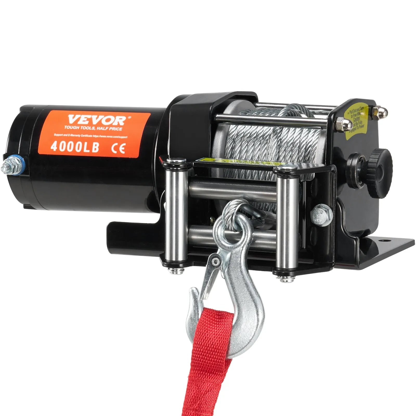 VEVOR Electric Winch ATV UTV 4000 lb Steel Cable IP55 Waterproof Remote Control