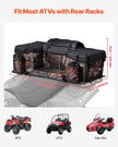VEVOR 68L ATV Rear Storage Bag 600D Oxford Cloth Rear Cargo Bag & Sponge Cushion