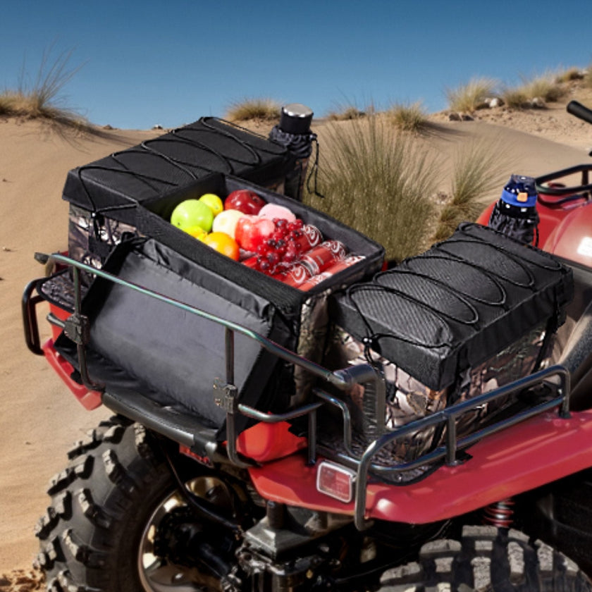 VEVOR 68L ATV Rear Storage Bag 600D Oxford Cloth Rear Cargo Bag & Sponge Cushion