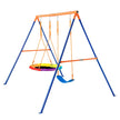 VEVOR Swing Sets for Backyard 1 Saucer 1 Belt Swing Seat A-Frame Metal Stand