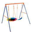 VEVOR Swing Sets for Backyard 1 Saucer 1 Belt Swing Seat A-Frame Metal Stand