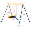 VEVOR Swing Sets for Backyard 1 Saucer 1 Belt Swing Seat A-Frame Metal Stand