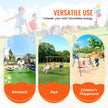 VEVOR Swing Sets for Backyard 1 Saucer 2 Belt Swing Seats A-Frame Metal Stand