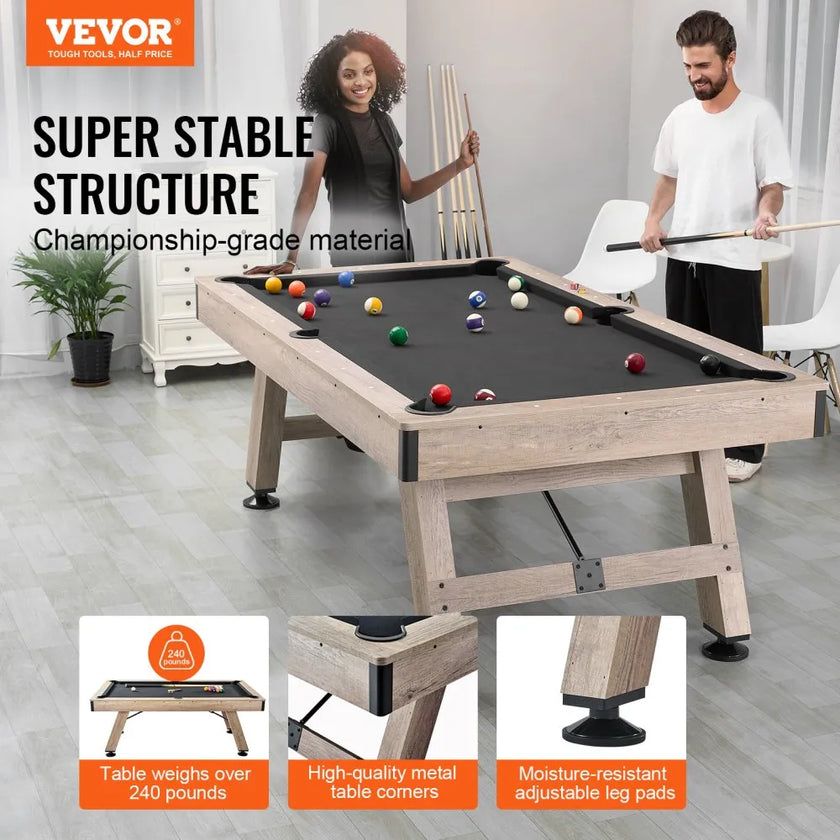 VEVOR 7 ft Billiards Table – Complete Pool Table Set with Accessories