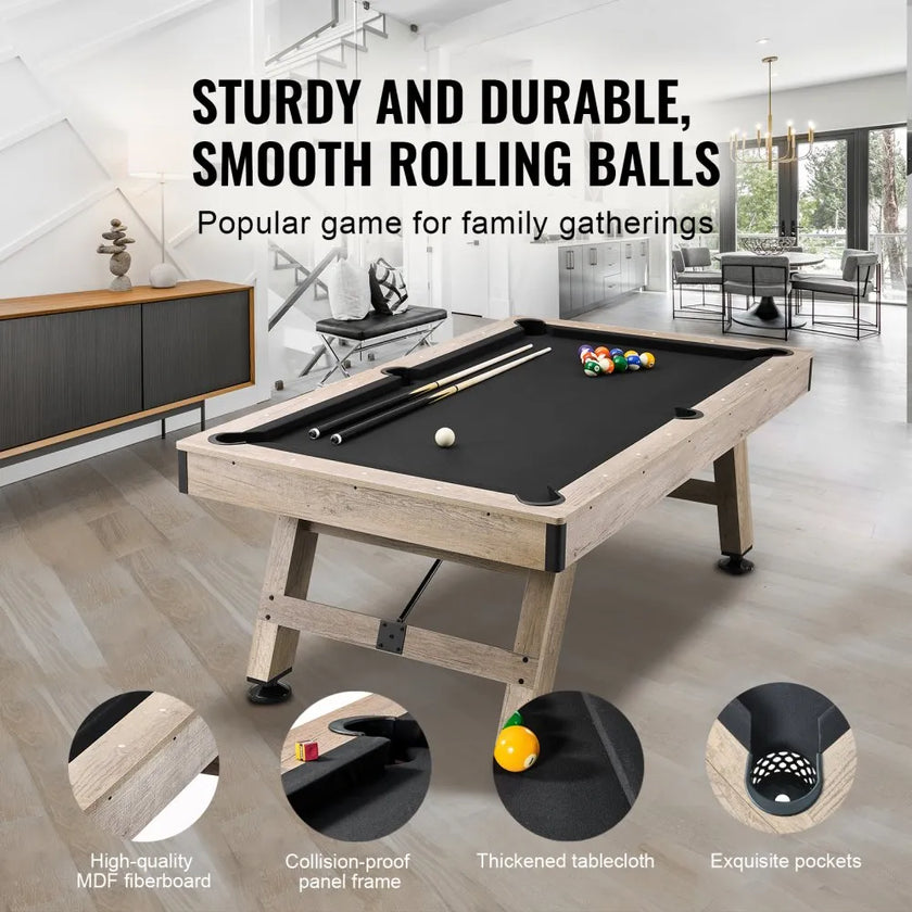 VEVOR 7 ft Billiards Table – Complete Pool Table Set with Accessories