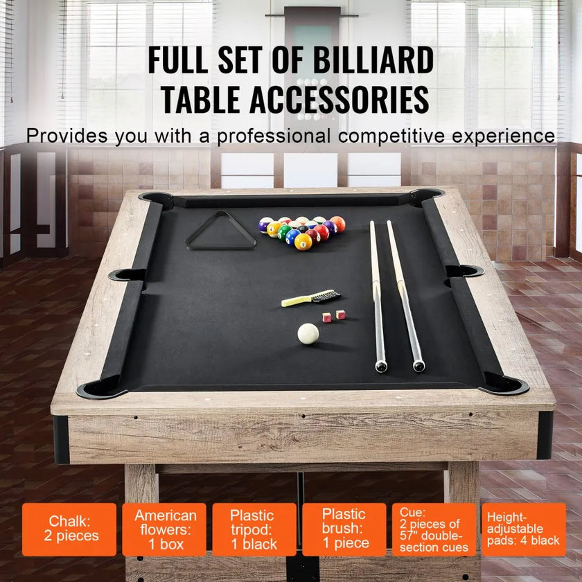 VEVOR 7 ft Billiards Table – Complete Pool Table Set with Accessories