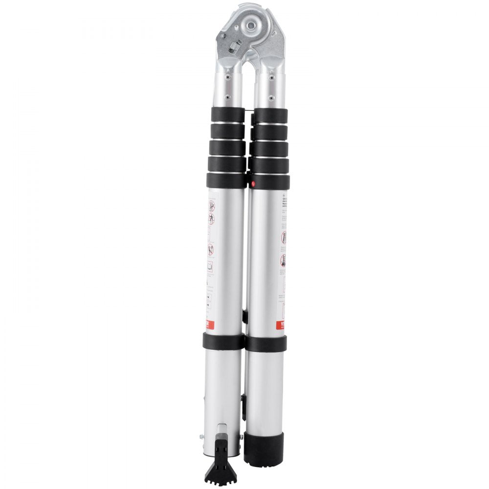 VEVOR Telescoping Extension Ladder 12.5FT A-Shape w/ Stabilizer Bar for RV