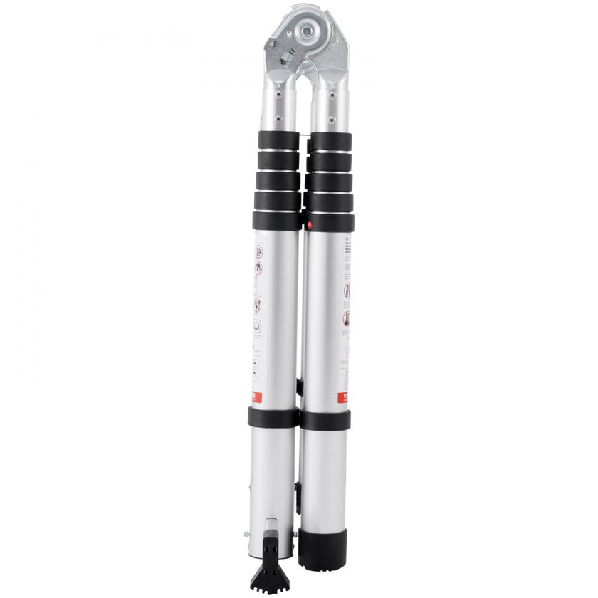 VEVOR Telescoping Extension Ladder 12.5FT A-Shape w/ Stabilizer Bar for RV