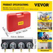 Pro Fuel Vacuum Carburetor Synchronizer carb sync Gauge Set Rubber Hose