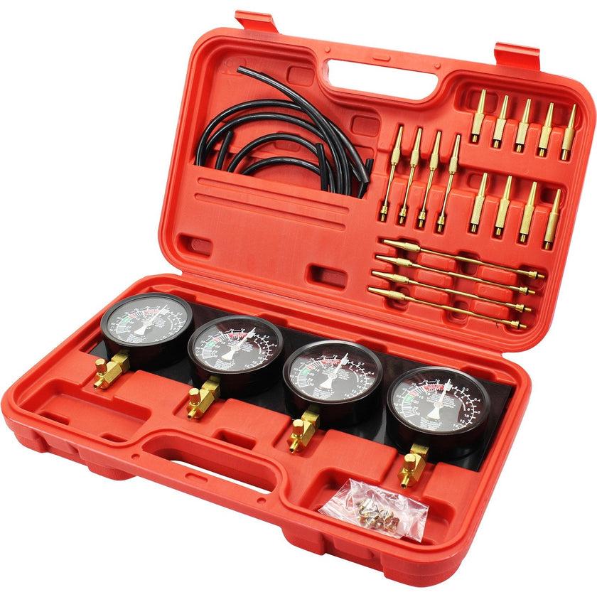Pro Fuel Vacuum Carburetor Synchronizer carb sync Gauge Set Rubber Hose