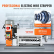 VEVOR Automatic Wire Stripping Machine, 0.06''-1.57'' Electric Motorized Cable Stripper, 370 W, 88 ft/min Wire Peeler with An Extra Manual Crank, 11 Channels for Scrap Copper Recycling