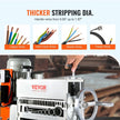 VEVOR Automatic Wire Stripping Machine, 0.06''-1.57'' Electric Motorized Cable Stripper, 370 W, 88 ft/min Wire Peeler with An Extra Manual Crank, 11 Channels for Scrap Copper Recycling