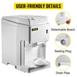 VEVOR Ice Shaver Machine Electric, Shaved Ice Machine Commercial 265 LBS/H, Snow Cone Maker w/ Ice Hopper & Lid, 250W Ice Crusher w/ Drain Pipe Tabletop Shaved Ice Maker w/ Adjustable Fineness White