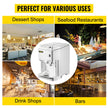 VEVOR Ice Shaver Machine Electric, Shaved Ice Machine Commercial 265 LBS/H, Snow Cone Maker w/ Ice Hopper & Lid, 250W Ice Crusher w/ Drain Pipe Tabletop Shaved Ice Maker w/ Adjustable Fineness White