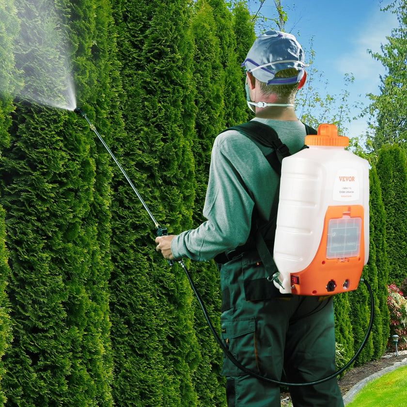 VEVOR Battery Powered Backpack Sprayer 4 Gal Tank 0-90 PSI Adjustable Pressure