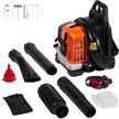 VEVOR Backpack Leaf Blower, 52CC 2-Cycle Gas Leaf Blower with 1.37L Fuel Tank, 480CFM Air Volume 175MPH Speed, Ideal for Lawn Care, Leaf Cleaning, and Snow Removal