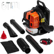 VEVOR Backpack Leaf Blower 62CC 2-Cycle Gas Leaf Blower 1110CFM Air Volume