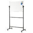 VEVOR Rolling Magnetic Whiteboard, Double-sided Mobile Whiteboard 36x24 Inches, Adjustable Height Dry Erase Board with Wheels, 1 Magnetic Erase & 3 Dry Erase Markers & Movable Tray Office, School