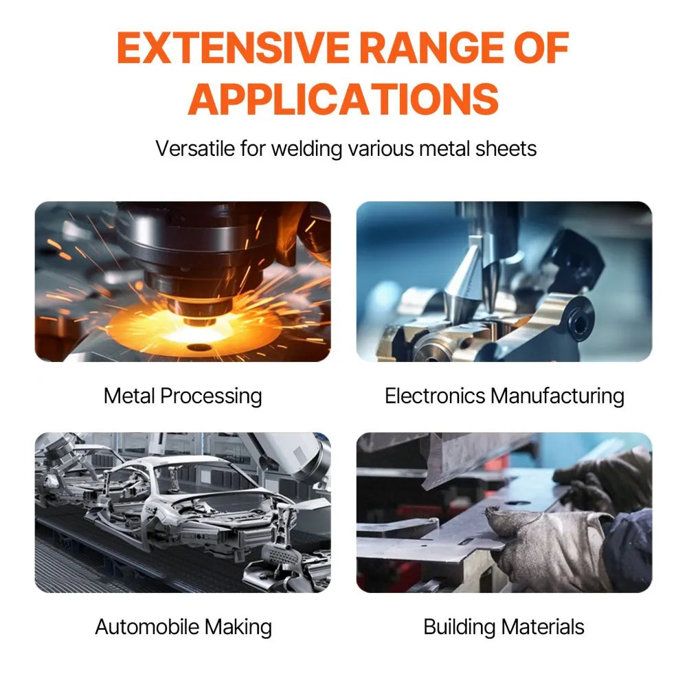 VEVOR Portable Spot Welder, 1/8-inch Thick Spot Welder Machine with 1.5KVA Input Capacity, Handheld Welding Tip Gun Metal Sheet Spot Welding Machine for Carbon Steel, Aluminum Sheet