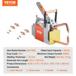 VEVOR Portable Spot Welder, 1/8-inch Thick Spot Welder Machine with 1.5KVA Input Capacity, Handheld Welding Tip Gun Metal Sheet Spot Welding Machine for Carbon Steel, Aluminum Sheet