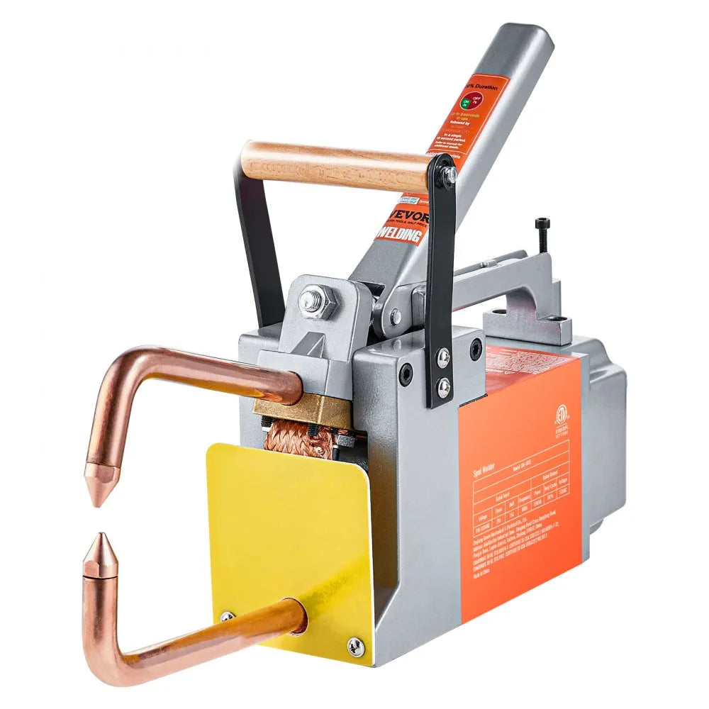 VEVOR Portable Spot Welder, 1/8-inch Thick Spot Welder Machine with 1.5KVA Input Capacity, Handheld Welding Tip Gun Metal Sheet Spot Welding Machine for Carbon Steel, Aluminum Sheet