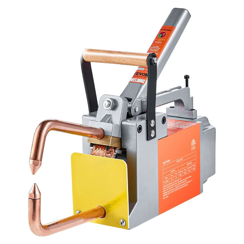 VEVOR Portable Spot Welder, 1/8-inch Thick Spot Welder Machine with 1.5KVA Input Capacity, Handheld Welding Tip Gun Metal Sheet Spot Welding Machine for Carbon Steel, Aluminum Sheet