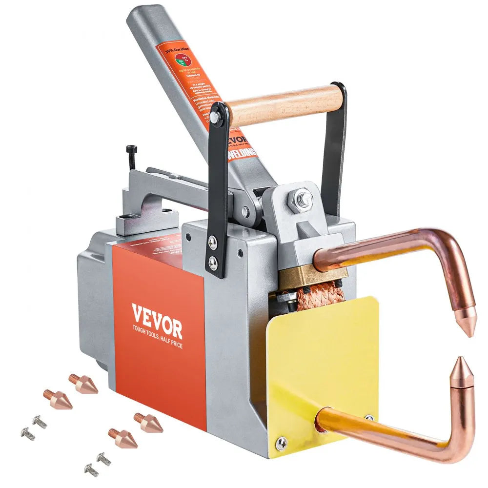 VEVOR Portable Spot Welder, 1/8-inch Thick Spot Welder Machine with 1.5KVA Input Capacity, Handheld Welding Tip Gun Metal Sheet Spot Welding Machine for Carbon Steel, Aluminum Sheet