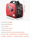 2900W Peak Portable Inverter Generator, 1800W Running Power, Quiet Gas-Powered Generator with CO Sensor