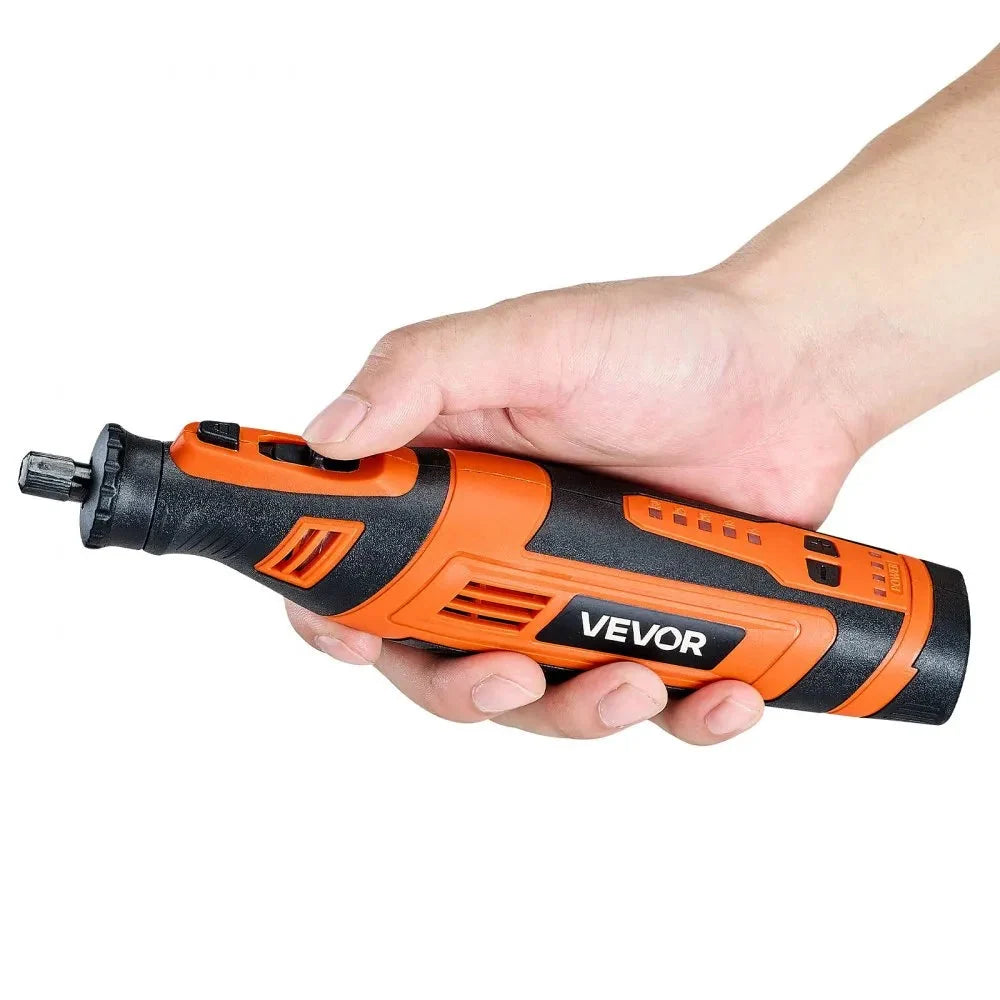 VEVOR 136-Piece Cordless Rotary Tool Kit, DC8V Portable Mini Power Rotary Tool, 5 Speeds 5000-30000RPM Multi-Purpose DIY Tools for Engraving, Sanding, Polishing, Carving, Grinding, Cutting, DIY Craft