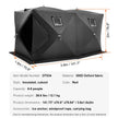 VEVOR Portable Ice Shelter, 6-8 Person Pop-Up Ice Fishing Tent, 70 Square Feet Fishable Area, Ice Shanty for Winter Fishing, Waterproof Oxford Ice Cube with Anchors/Ropes/Carrying Bag, 142