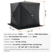 VEVOR Portable Ice Shelter, 1-2 Person Pop-Up Ice Fishing Tent, 24 Square Feet Fishable Area, Ice Shanty for Winter Fishing, Waterproof Oxford Ice Cube with Anchors/Ropes/Carrying Bag, 60