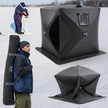 VEVOR Portable Ice Shelter, 1-2 Person Pop-Up Ice Fishing Tent, 24 Square Feet Fishable Area, Ice Shanty for Winter Fishing, Waterproof Oxford Ice Cube with Anchors/Ropes/Carrying Bag, 60